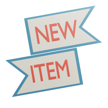 3 D illustration of new item icon png