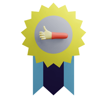 3 D illustration of certified icon png