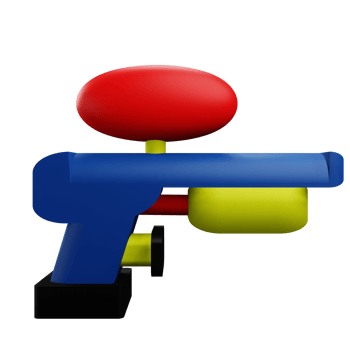 3 D illustration of water gun toys icon png