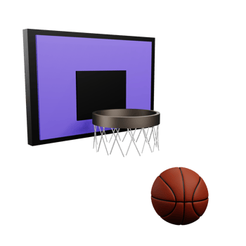 3 D illustration of basketball toys icon png