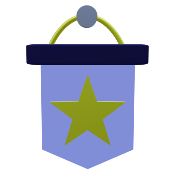 3 D illustration Badge icon png