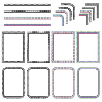 Border decoration design elements, vintage frames Decorative Seamless Border Design. This illustration relates to elegance, vector