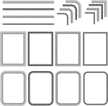 Border decoration design elements, vintage frames Decorative Seamless Border Design. This illustration relates to elegance, vector