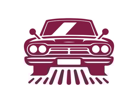 a car is shown in a maroon color vector