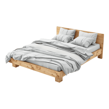 3d render bed isolated on transparent background png