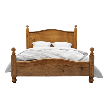 3d render bed isolated on transparent background png