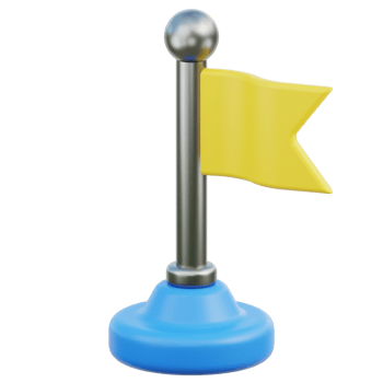 Destination Flag 3d illustration png