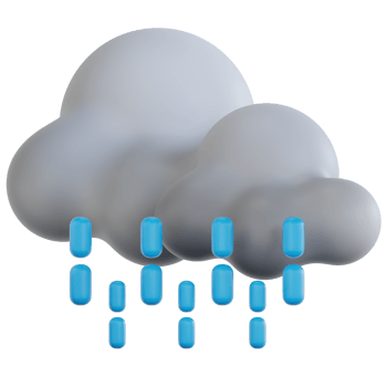 Drizzling 3d illustration png