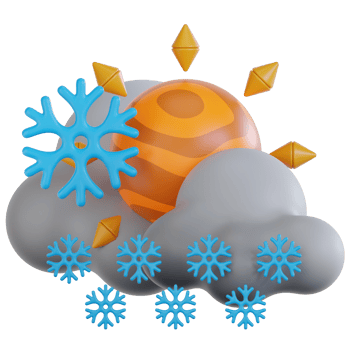 Snowfall At Day 3d illustration png