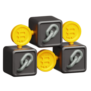 Blockchain Technology 3d illustration png