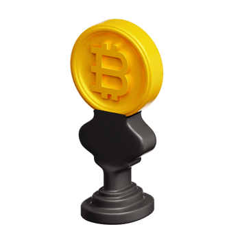 Bitcoin 3d illustration png
