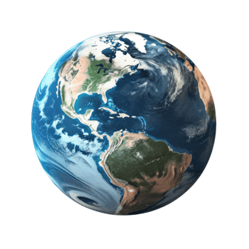 earth globe on transparent background png
