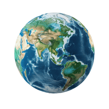 earth globe on transparent background png