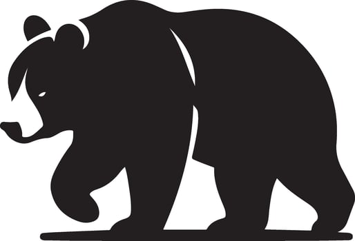 Bear silhouette, various poses of bear, standing, walking, sitting, wildlife, nature, animal, black, outline, wild, mammal, grizzly bear collection vector