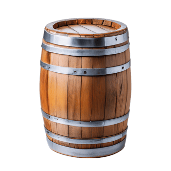 a wooden barrel with a wooden lid on it. png