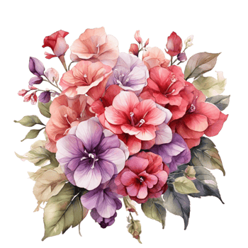 Watercolor Flower Bouquet png