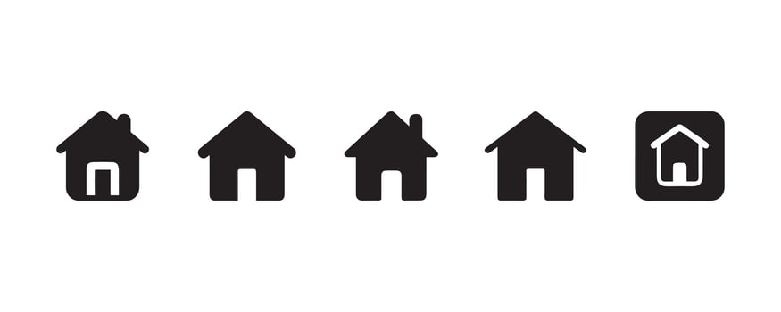 Home icon set art illustration. vector