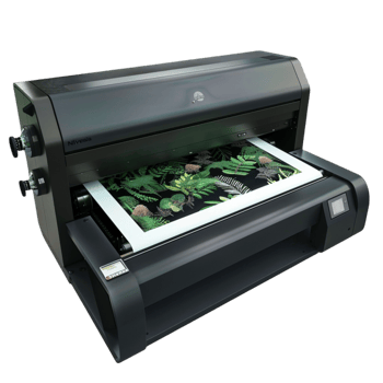 Black Printer with Large Print on Transparent Background AI-Generative png