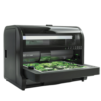 High-Resolution Printer with Green Leaf Print on Transparent Background AI-Generative png