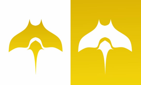 illustration graphic of template logo design stingray symbol vector