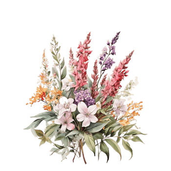 Watercolor Flower Bouquet png