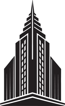 city skyline silhouette illustration black and white vector