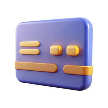 Credit card 3D credit card icon 3D credit card symbol 3D credit card image png