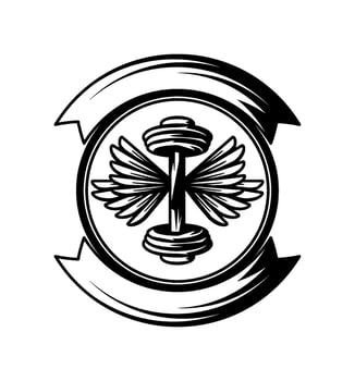 gym emblem illustration vector