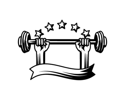 gym emblem power vector