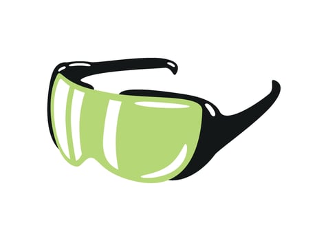 bicycle equipment glasses vector