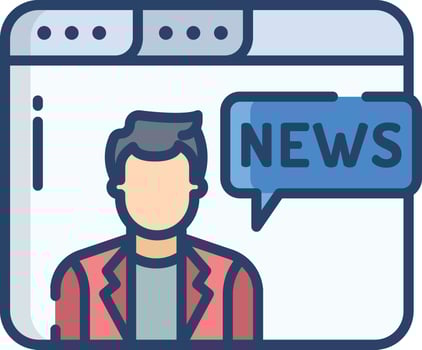 News web linear color illustration vector
