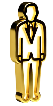 Gold Suit Man Icon for Boss Appreciation png
