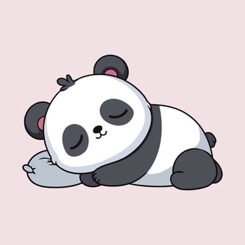 Cute panda bear cartoon icon illustration cartoon concept vector