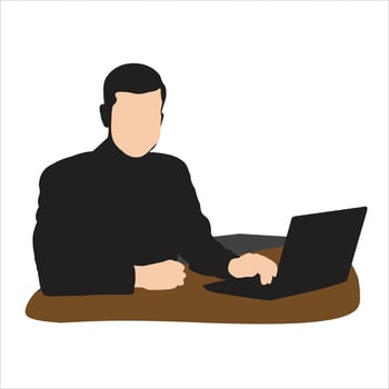 business man silhouette illustration design vector