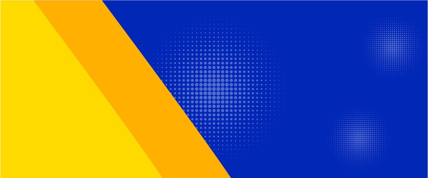 Abstract background modern hipster futuristic graphic, banner yellow and blue background vector