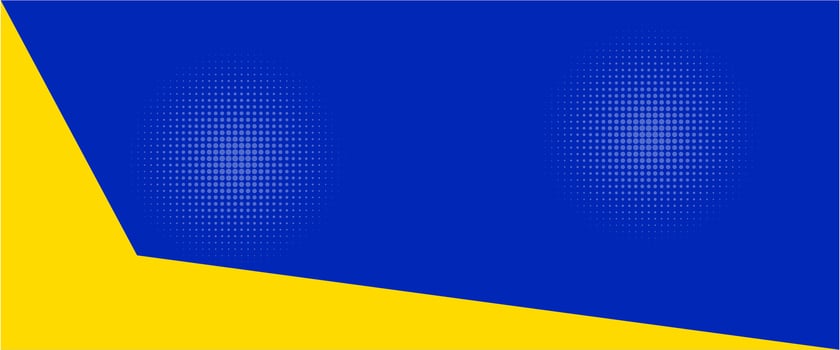 Abstract background modern hipster futuristic graphic, banner yellow and blue background vector