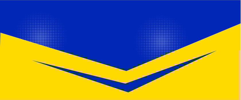 Abstract background modern hipster futuristic graphic, banner yellow and blue background vector