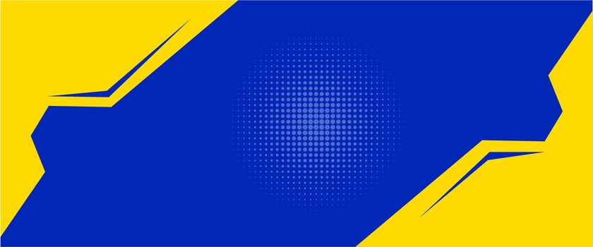 Abstract background modern hipster futuristic graphic, banner yellow and blue background vector