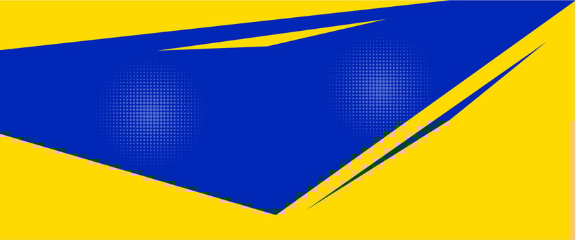 Abstract background modern hipster futuristic graphic, banner yellow and blue background vector