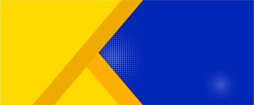 Abstract background modern hipster futuristic graphic, banner yellow and blue background vector