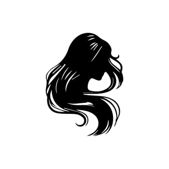 Hair Style Woman Silhouette vector