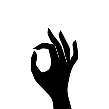 Woman hand icon. Illustration of Elegant female hand vector