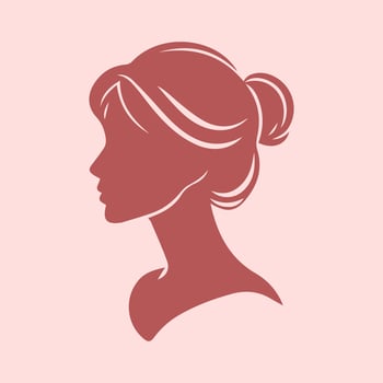 Woman head lineart illustration. One Line style drawing. Woman Line Art Minimalist Logo. vector