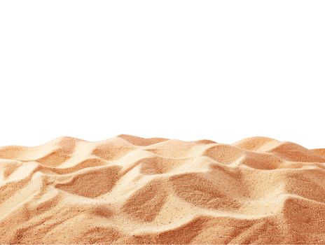 Summer sand beach objects isolated png