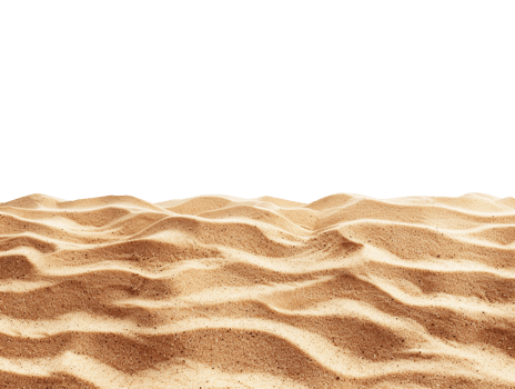 Summer sand beach objects isolated png