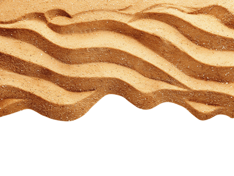 Summer sand beach objects isolated png