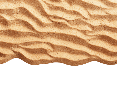 Summer sand beach objects isolated png