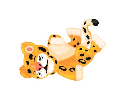 leopard beast cartoon vector