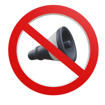 3 D illustration of mute icon png