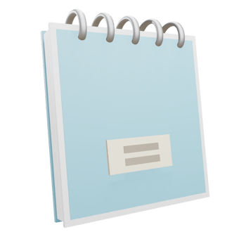 3 D illustration of notrpad icon png